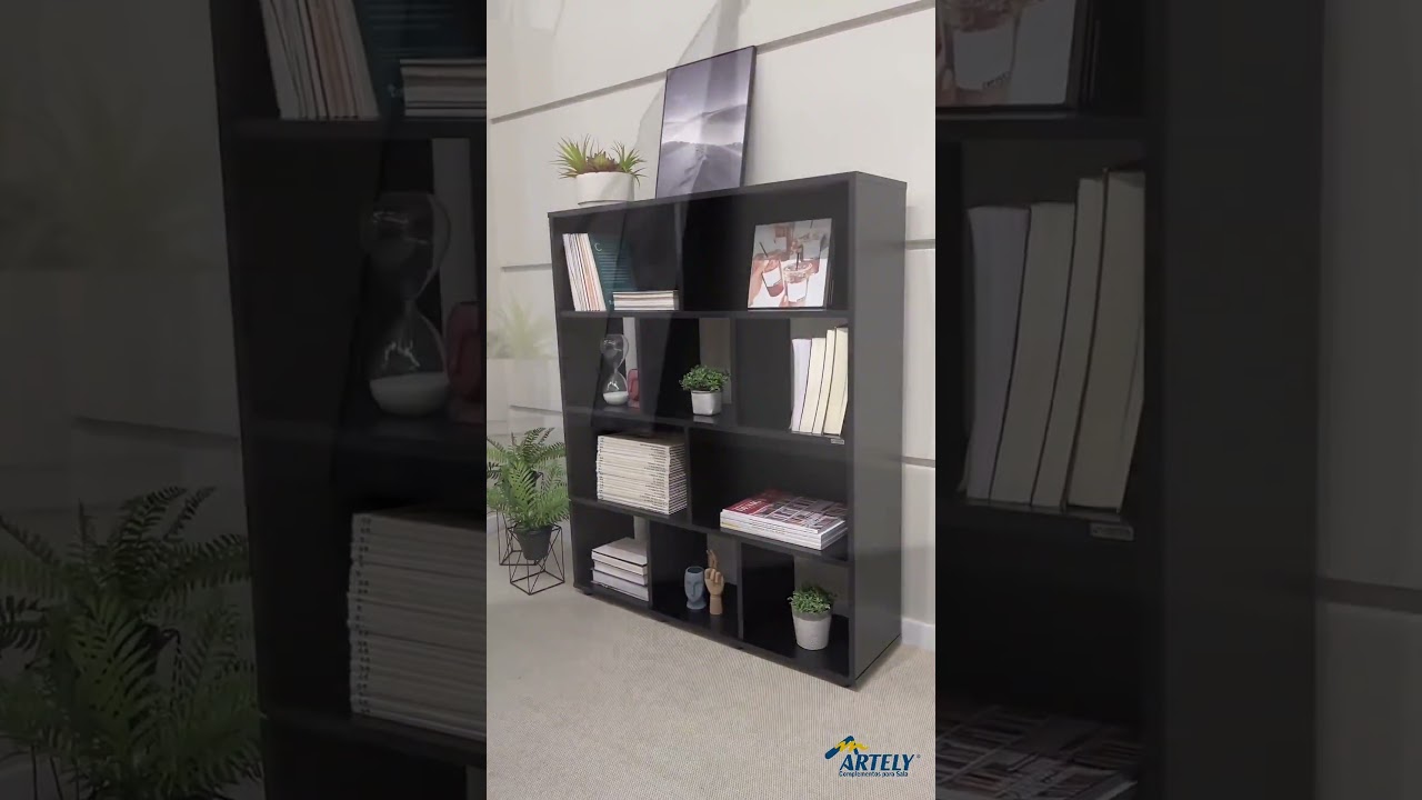 Thumbnail do vídeo - Estante Book - Preto