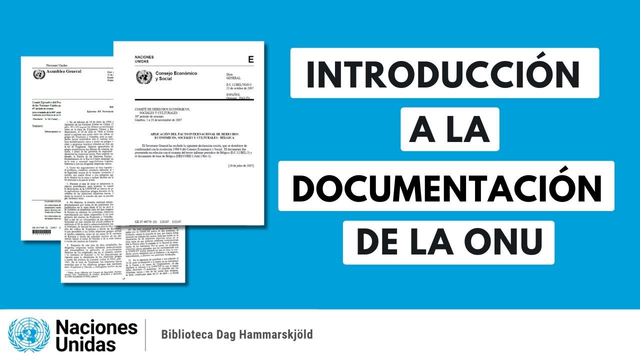 Cursos de capacitación: Introducción a la Documentación de la ONU - Guía de investigación