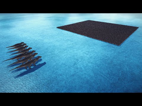 10 T-REX vs 10 000 ROMAN SOLDIER UEBS 2 Ultimate Epic Battle Simulator 2