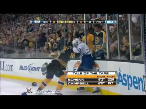 Luke Schenn vs Gregory Campbell Mar 19, 2012