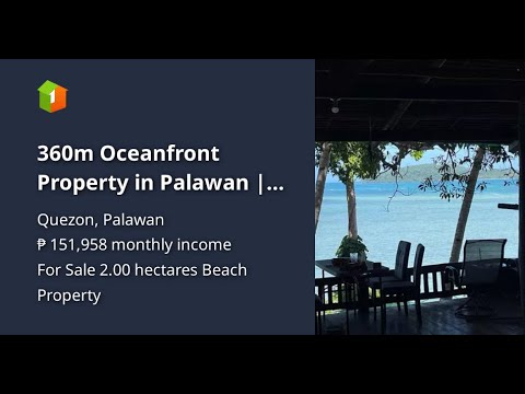 360m Oceanfront Property in Palawan | Private Beach, Sunset Views & Island Paradise!