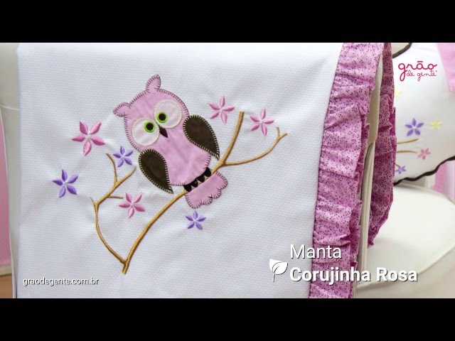 Manta Corujinha Rosa | Ref: 52016