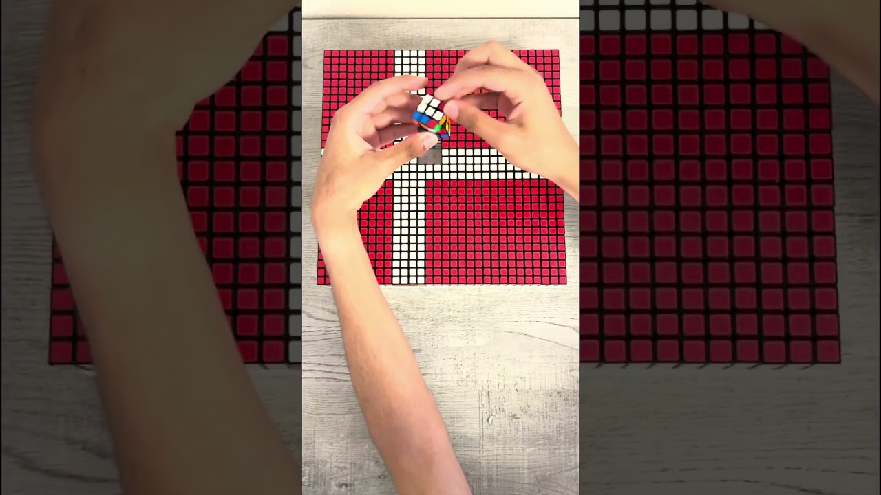 Denmark Flag 100 Rubik's Cubes #mosaic #art #satisfying #denmark