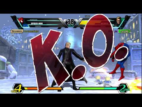 Ultimate Marvel vs Capcom 3 (PS3) -- Non-Ranked Matches 214 - Beating up Derpy Chars (Rage Quit End)