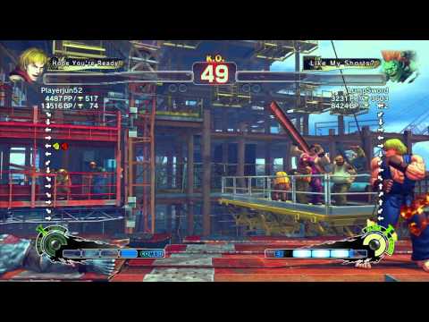 SSF4 AE 2012: Playerjun52 (Ken) vs LumpSword (Blanka) - Xbox Live Ranked Match