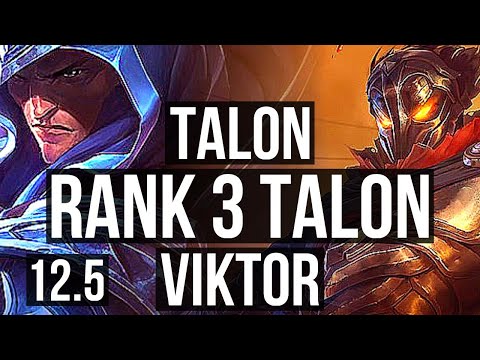 TALON vs VIKTOR (MID) (DEFEAT) | Rank 3 Talon, 1400+ games, 1.9M mastery | KR Challenger | 12.5