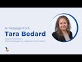 A message from Tara Bedard, Executive Director of the Waterloo Region Immigration Partnership
