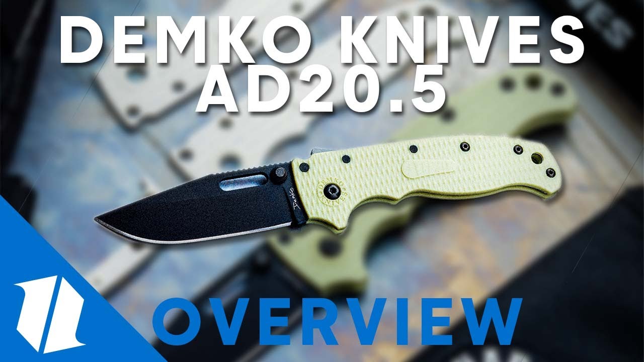 Demko Knives AD20.5 SharkLock Knife DLC Clip Point + Jade Blade HQ