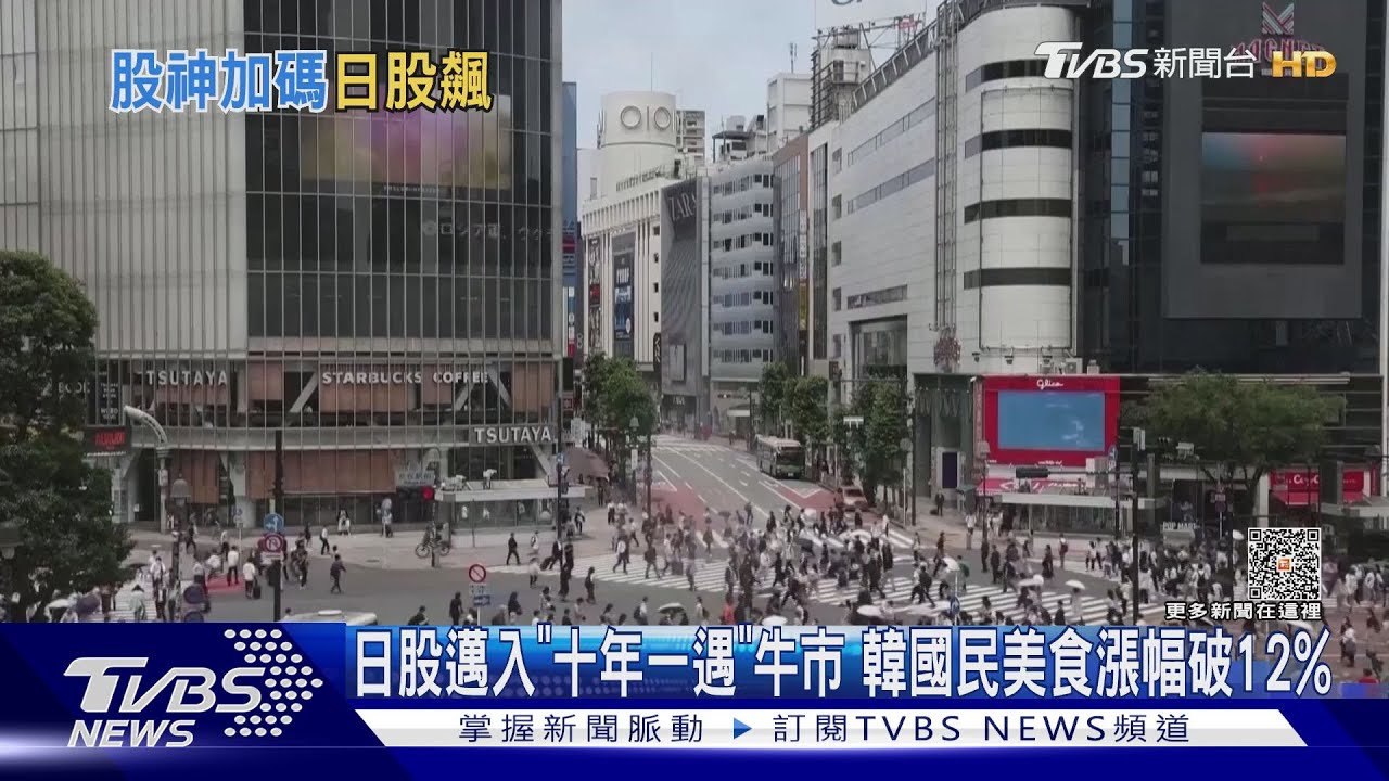 日股邁入「十年一遇」牛市 韓國民美食漲幅破12%