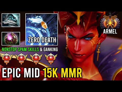 Epic 15K MMR Grandmaster Tier Mid Queen of Pain Nonstop Spam Skill & Gank Top Pro Immortal Dota 2