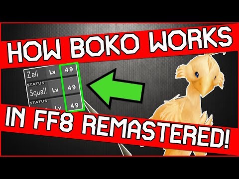 How to LEVEL UP BOKO in Final Fantasy 8 Remastered! Can BREAK DAMAGE LIMIT!