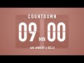 9 Minutes Countdown Timer Flip Clock 🎵 / +Ambient🧘‍♀️+ Bells🔔
