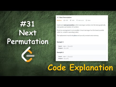 Leetcode 31 Next Permutation Java Solution Explained