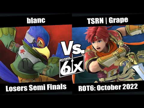 ROT6 October Losers Semi Finals - blanc (Falco) vs TSRN | Grape (Roy) SSBU Singles