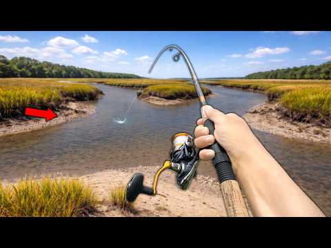 Eating Whatever I Catch.. Fishing a SECRET Creek (Catch and Cook)