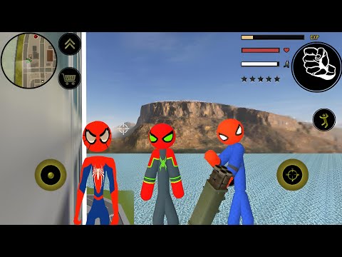 Spider-Stickman Rope Hero 2 - part 1 - Android Gameplay
