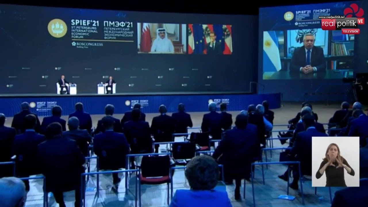 Alberto Fernández participó del Foro Económico de San Petersburgo
