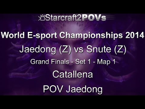 SC2 HotS - WEC 2014 - Jaedong vs Snute - Grand Finals Set 1 - Map 1 - Catallena - Jaedong