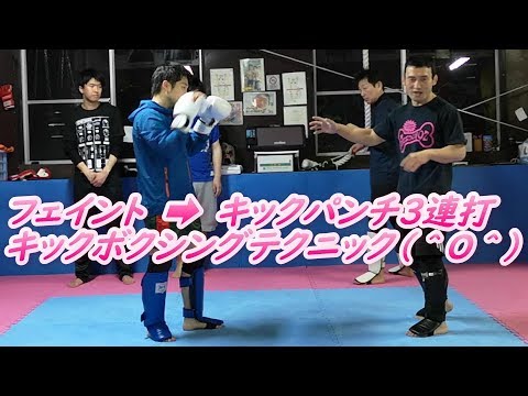 初心者向けテクニック フェイントからのパンチキック3連打 ムエタイ・キックボクシング