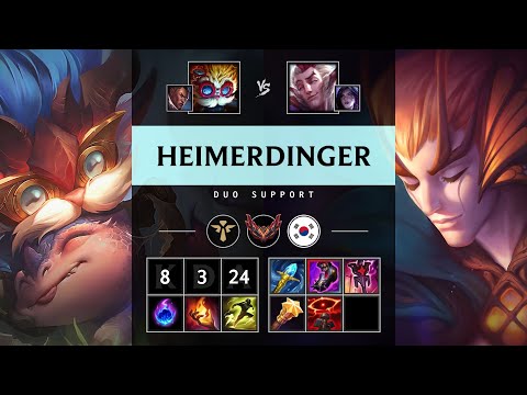 Heimerdinger Support vs Rakan - KR Grandmaster Patch 25.19