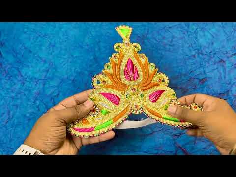 God and Goddess Shringar Mukut, Headgear for Idol, Murti -  (10 inches Ear to Ear Dimension ) video