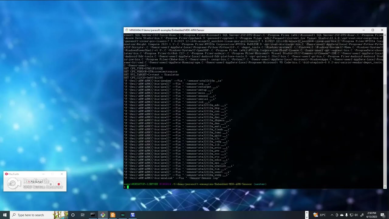 Parasoft C/C++ Static Analyses Unit Testing a Keil Project