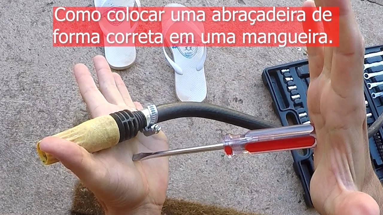 Como colocar uma abraçadeira de forma correta em uma mangueira