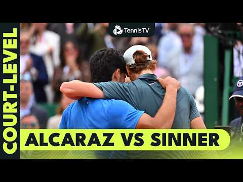 Court-Level For Alcaraz vs Sinner Final 🍿 | Monte-Carlo 2026 Highlights