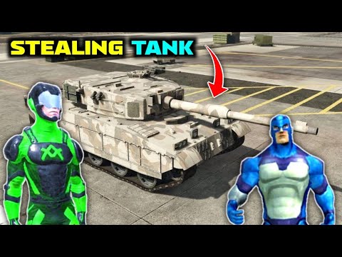 ROPE HERO STEALING TANK FROM MILLITRY BASE ||rope hero vice town||