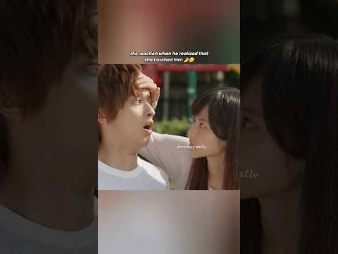 She touched him for the first time 🤭 his reaction 🙉 #jdrama #japanese #brothersfriend #shorts