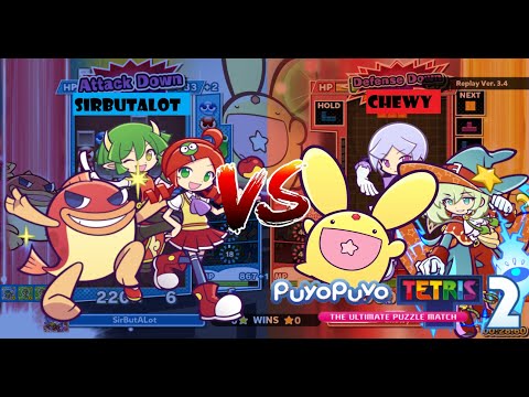 Puyo Puyo Tetris 2 Skill battle FT5 VS Chewy