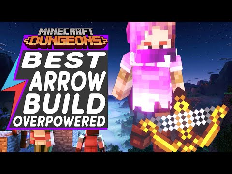 LaserBolt - Minecraft Dungeons BEST ARROW BUILD - BEST BOW with OVERPOWERED Arrows