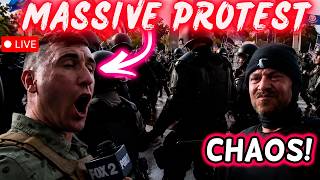 Download lagu 🔴 BREAKING: CHAOS! JAKE LANG SURROUNDED by HUGE CROWD at Dearborn Protest mp3