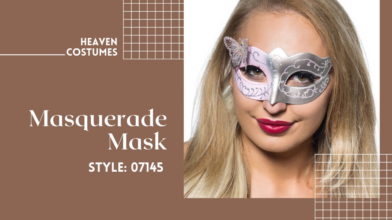 Pink and Silver Venetian Butterfly Masquerade Mask