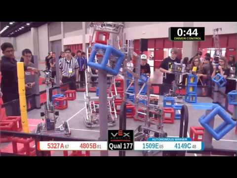 2015 VRC Arts Q177 - 5327A 4805B vs 1509E 4149C - 26 to 56 - VEX Worlds 2015 - Arts Division