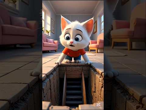 القط اكتشف حفره غريبه في بيته وقرر يدخلها😱🤔💔