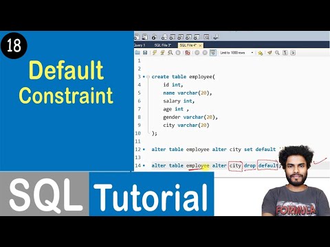#18 Default Constraint in SQL | SQL Tutorial