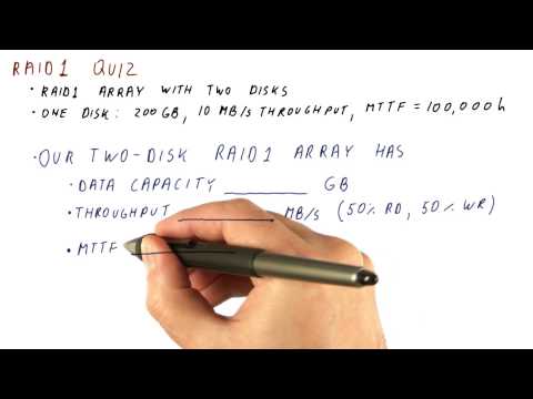 RAID 1 Quiz - Georgia Tech - HPCA: Part 5