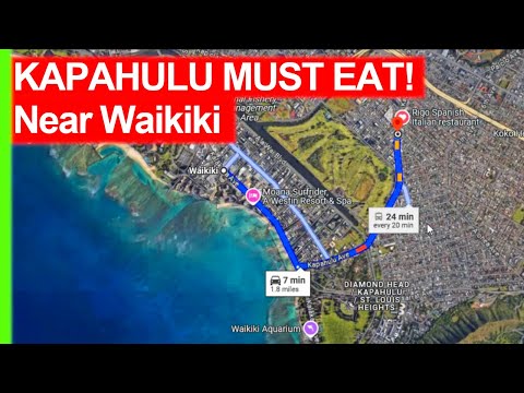 Must Eat Food Places By Waikiki on Kapahulu Ave, Best Eats Food Restaurant Close to Waikiki