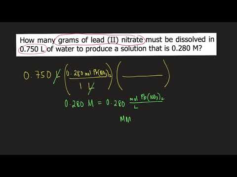 How many grams of lead (II) nitrate must be dissolved in 0.750 L of water to produce a solution that