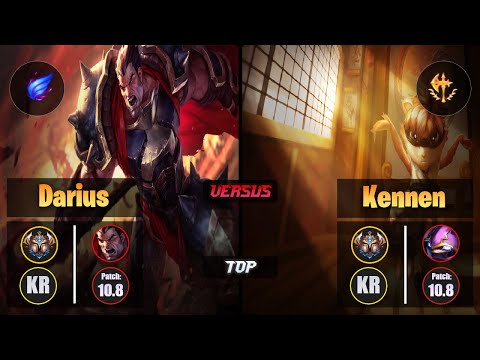 Challenger DARIUS [Phase Rush] (Top) VS  KENNEN - Challenger KR Patch 10.8