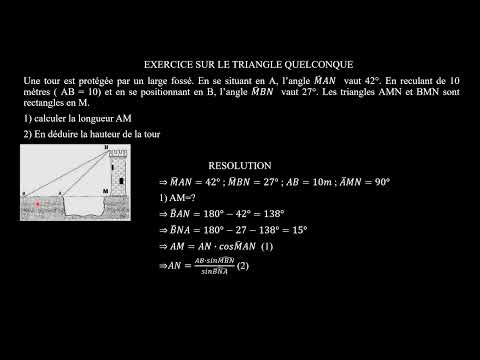 Calculer la hauteur d'une tour
