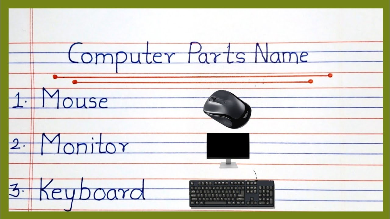 Computer Parts Name in English | Input and Output parts of computer | Name of computer parts💻🖱️🖥️⌨️