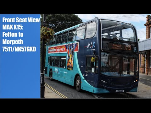 Afternoon Front Seat View | Route X15:  Felton to Morpeth - 7511/NK57GXD