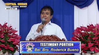 Download Lagu JMCIM | Testimony Portion | Bel. Bro. Roderick Bueno | August 29, 2021 Thumbnail