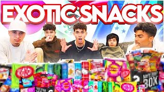 Trying EXOTIC CHRISTMAS SNACKS!*disgusting*