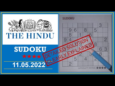 How to Solve 4 Star Hindu  Sudoku May 11, 2022 -  Step By Step Solution