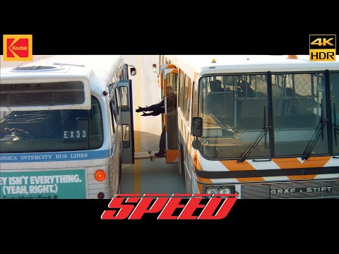 Speed (1994) The Rescue Movie Clip scene 4K HDR10 Kodak 5247 Keanu Reeves - Sandra Bullock
