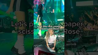 let&#39;s play rock, paper, scissors with Rose 🥰 #blackpink #kpop
