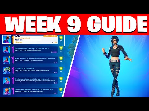 ALL WEEK 9 CHALLENGES FORTNITE SEASON 6 ( WEEK 9 CHALLENGES / EPIC QUESTS )